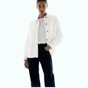 Zara Women's White Jean Jacket